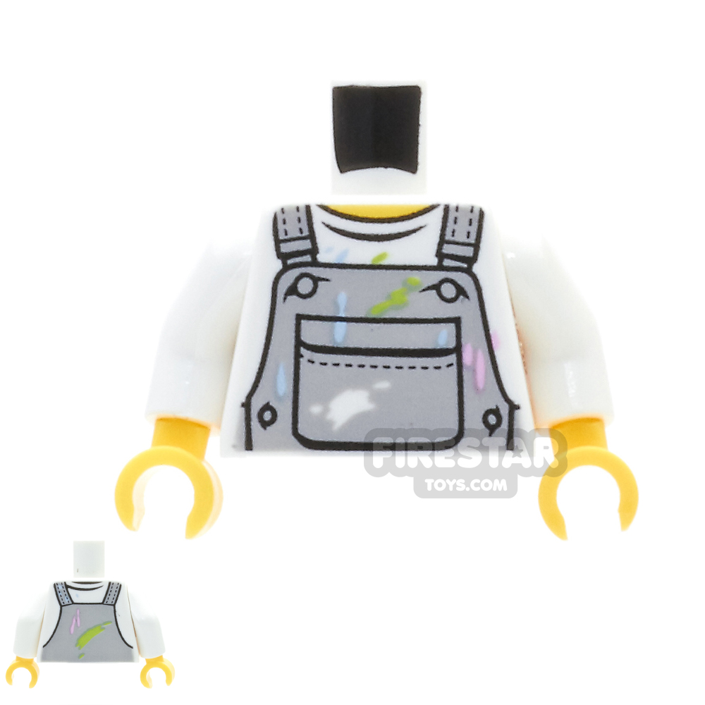 additional image for LEGO Minifigure Torso Paint Stained Overalls