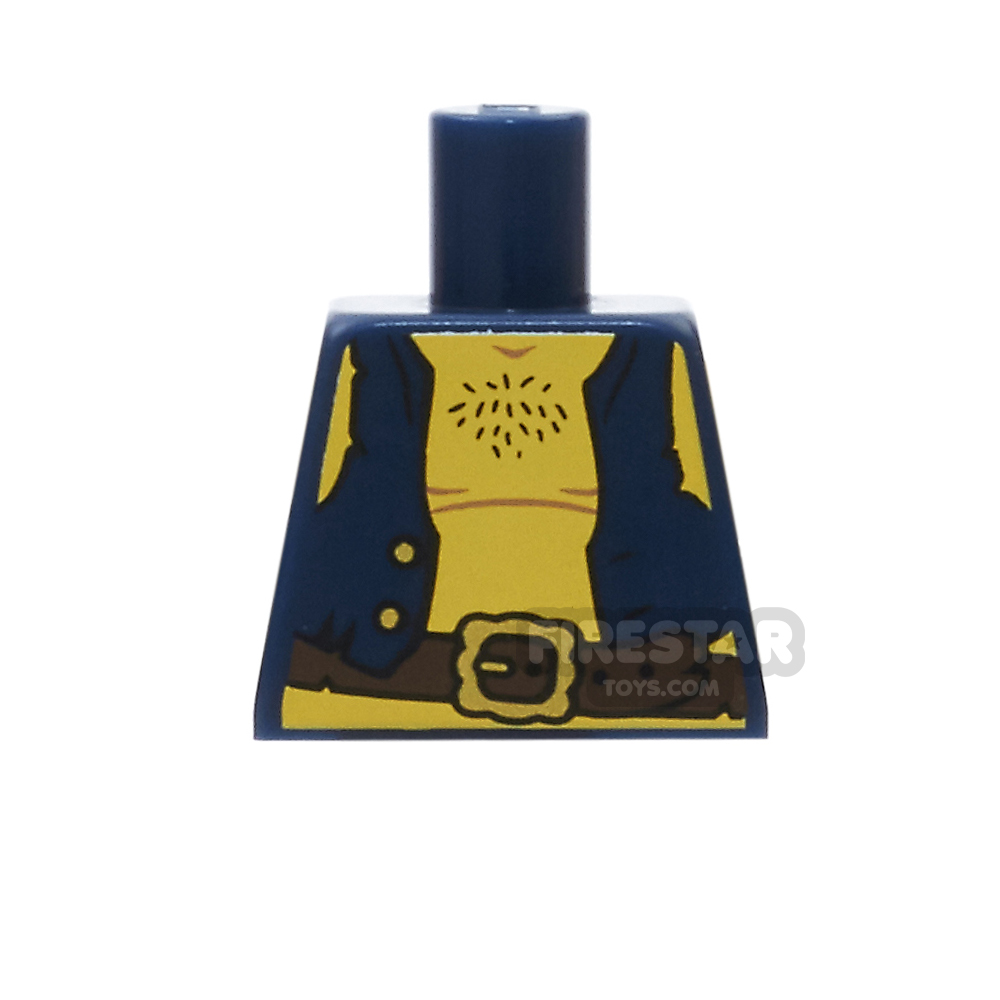 additional image for LEGO Mini Figure Torso - Dark Blue Pirate Vest - No Arms