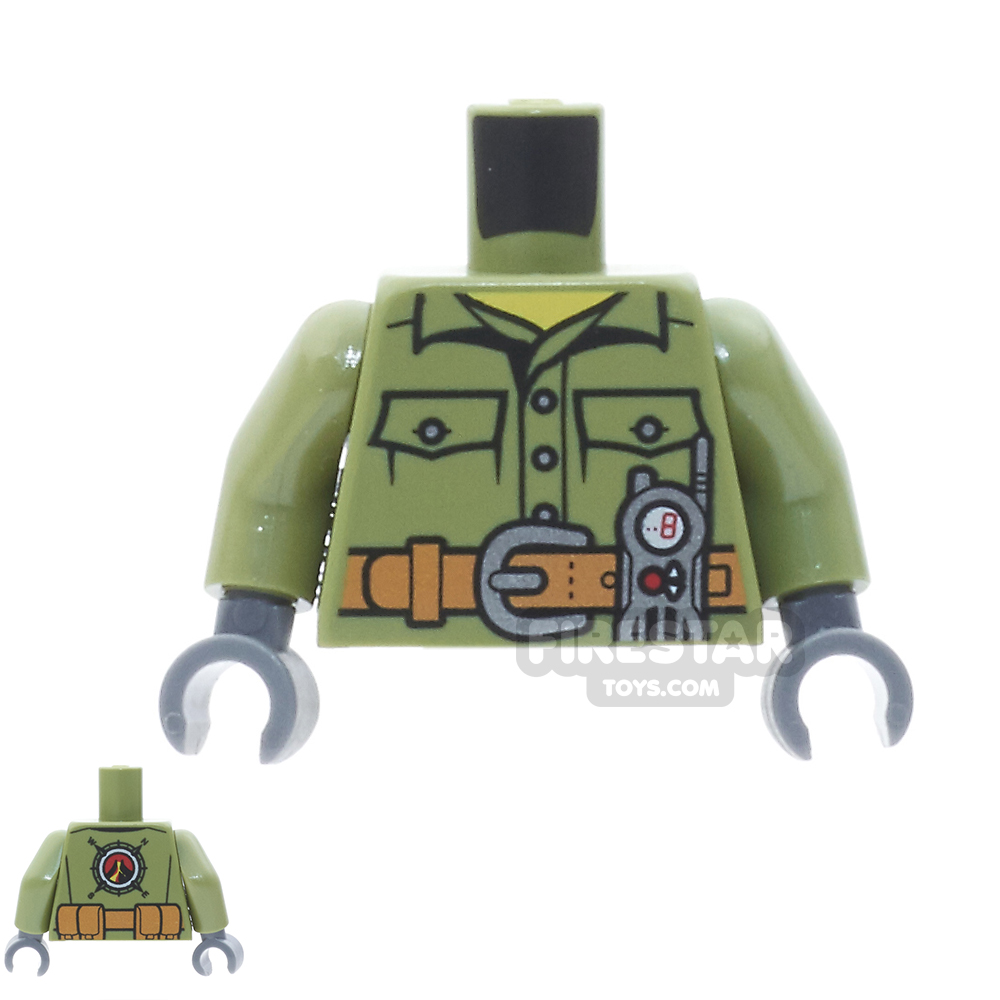 additional image for LEGO Mini Figure Torso - Volcano Explorer with Belt and Radio