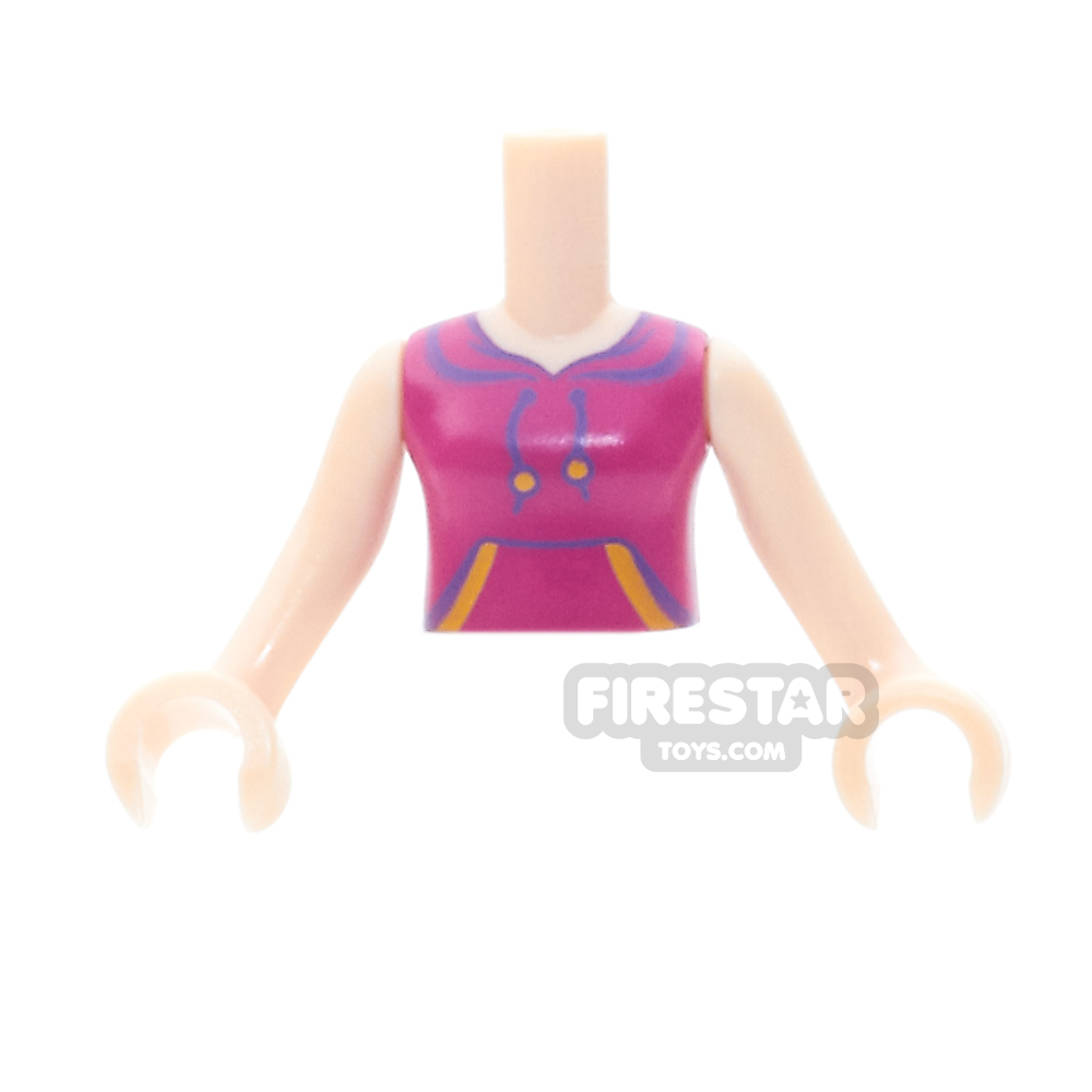 additional image for LEGO Friends Mini Figure Torso - Magenta Top with Yellow and Purple Stripes