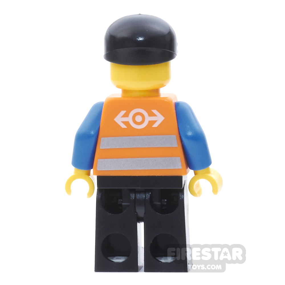 additional image for LEGO City Minifigure Orange Vest and Black Cap