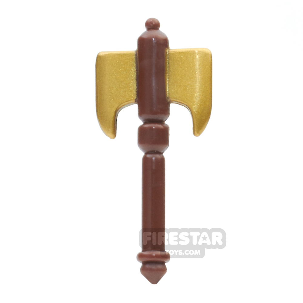 additional image for BrickForge - Battle Axe - Gold Blade Brown Handle