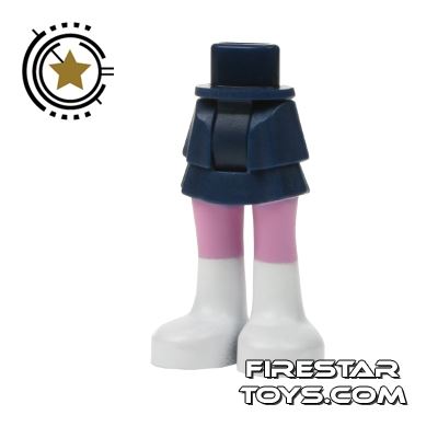 LEGO Friends Mini Figure Legs - Dark Blue Skirt and Pink Tights DARK BLUE