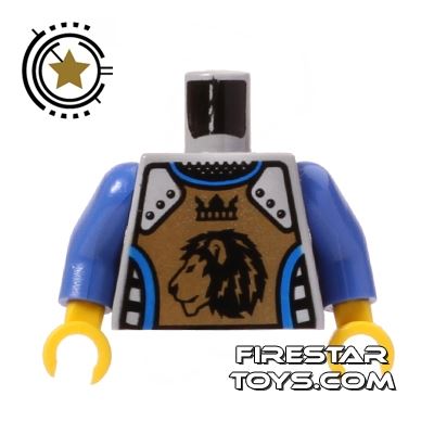 LEGO Mini Figure Torso - Lion and Crown LIGHT BLUEISH GRAY