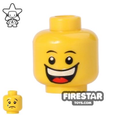 LEGO Mini Figure Heads - Big Grin YELLOW