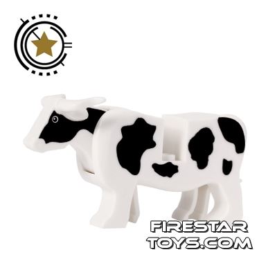BrickForge Animals Mini Figure - Cow - Holstein WHITE
