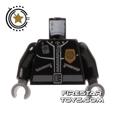 LEGO Mini Figure Torso - Police - POLICE print on back BLACK