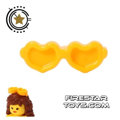 LEGO Hair Accessory - Heart Sunglasses - Orange 