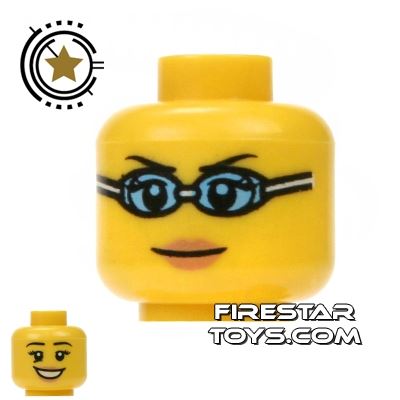 LEGO Mini Figure Heads - Swimming Goggles YELLOW