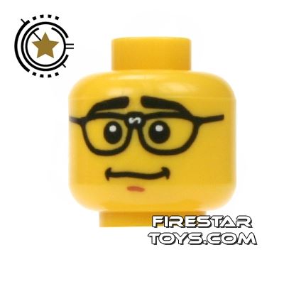 LEGO Mini Figure Heads - Geeky YELLOW