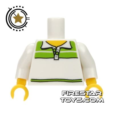 LEGO Mini Figure Torso - Tennis Shirt WHITE