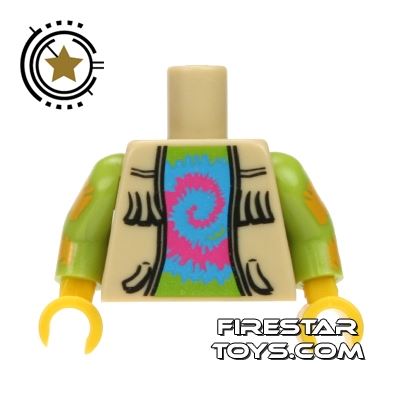LEGO Mini Figure Torso - Tie Dyed Shirt TAN
