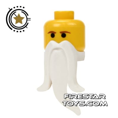 LEGO Hair - Beard - White WHITE