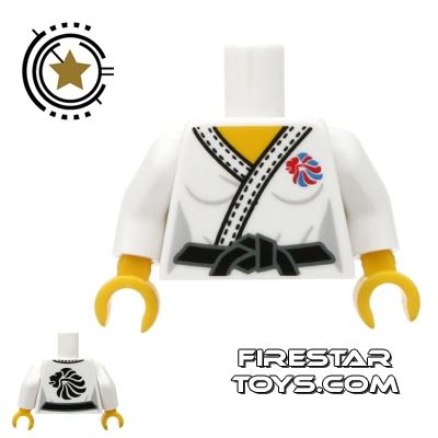 LEGO Mini Figure Torso - Team GB Judo Outfit WHITE