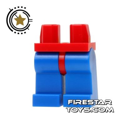 LEGO Minifigure Legs - Hips RED - Legs BLUE