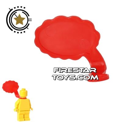 LEGO Speech Bubble - Cloud Edge - Right - Red