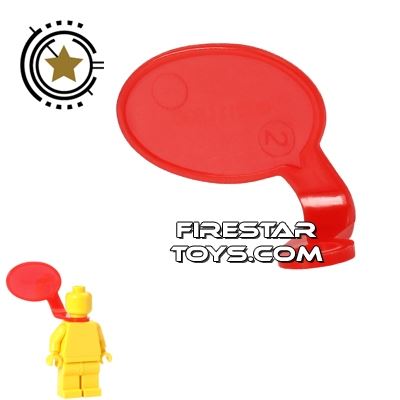 LEGO Speech Bubble - Smooth Edge - Right - Red