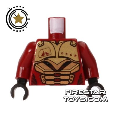 LEGO Mini Figure Torso - Exo Force Armour - Dark Red DARK RED