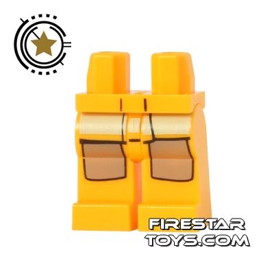 LEGO Mini Figure Legs - Fire Fighter Suit BRIGHT LIGHT ORANGE