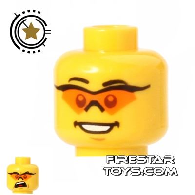 LEGO Mini Figure Heads - Orange Visor YELLOW