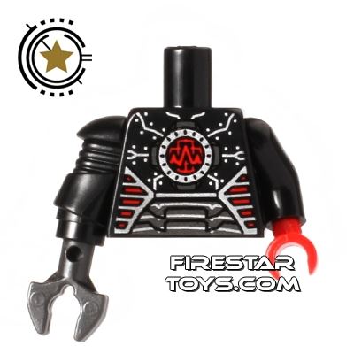LEGO Mini Figure Torso - Evil Robot BLACK