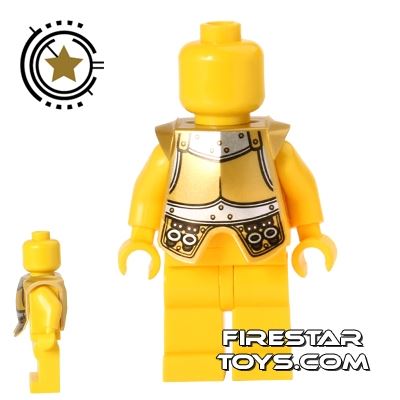 LEGO - Armour Breastplate - Gold Conquistador Pattern METALLIC GOLD