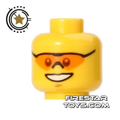 LEGO Mini Figure Heads - Orange Visor