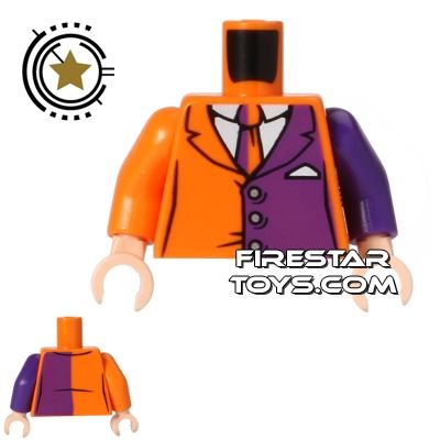 LEGO Mini Figure Torso - Two-Face's Jacket ORANGE