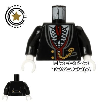 LEGO Minifigure Torso Formal Jacket and Cravat BLACK