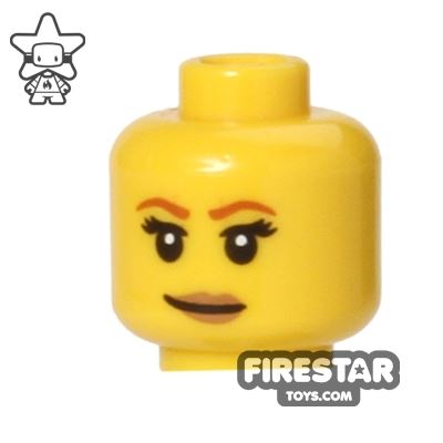 LEGO Mini Figure Heads - Serene Smile YELLOW