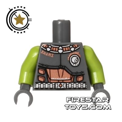 LEGO Mini Figure Torso - Alien Avenger DARK BLUEISH GRAY