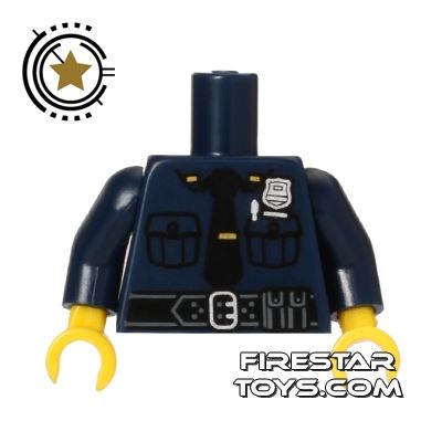 LEGO Mini Figure Torso - Police Shirt DARK BLUE