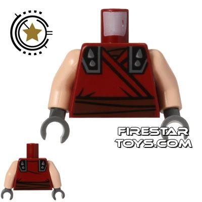 LEGO Mini Figure Torso - Teenage Mutant Ninja Turtles - Robe with Studded Armour DARK RED