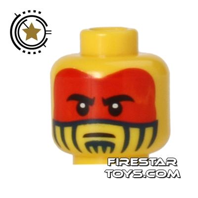 LEGO Mini Figure Heads - Tomahawk Warrior YELLOW