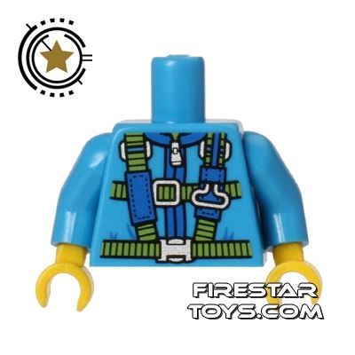 LEGO Mini Figure Torso - Sky Diver DARK AZURE