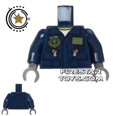LEGO Mini Figure Torso - Police Helicopter Pilot Jacket