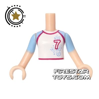 LEGO Friends Mini Figure Torso - Soccer Football Jersey