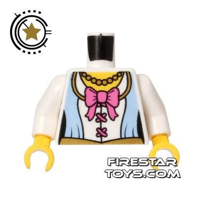 LEGO Mini Figure Torso - Princess Corset WHITE