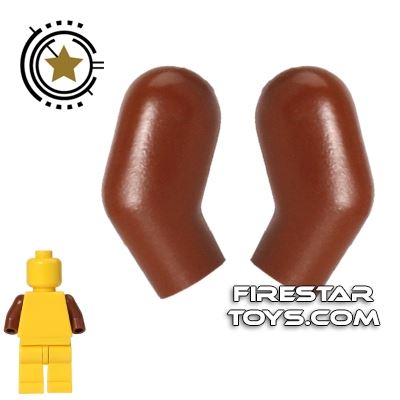 LEGO Mini Figure Arms - Pair - Reddish Brown