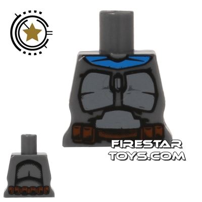 Arealight Mini Figure Torso - Battle Suit - Dark Gray DARK BLUEISH GRAY