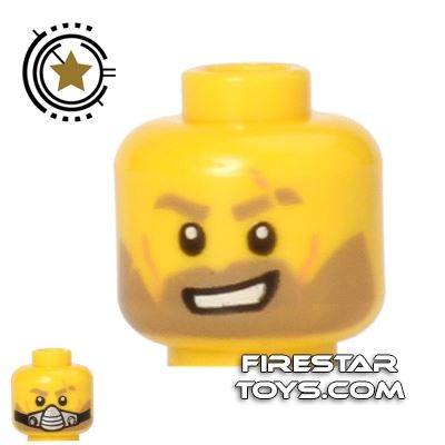 LEGO Mini Figure Heads - Galaxy Squad - Chuck Stonebreaker YELLOW