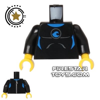 LEGO Mini Figure Torso - Surfer Wetsuit - Blue
