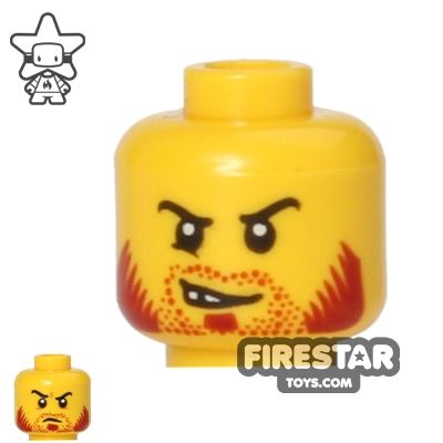 LEGO Mini Figure Heads - Red Beard YELLOW