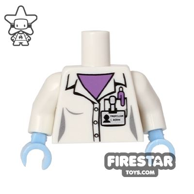 LEGO Mini Figure Torso - Scientist Lab Coat