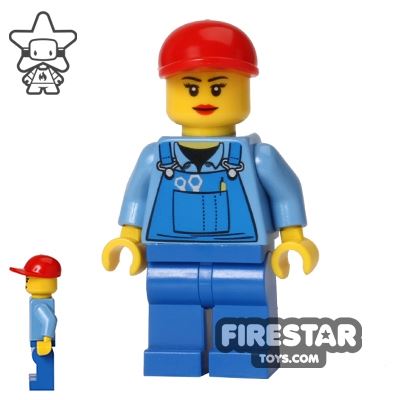 LEGO City Mini Figure - Overalls - Female