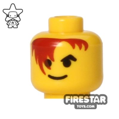 LEGO Mini Figure Heads - Red Hair YELLOW