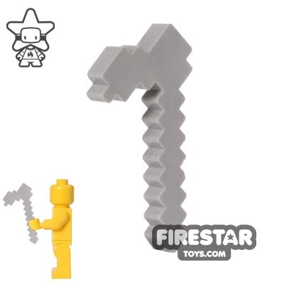 BrickTactical - Minecraft Hoe - Iron FLAT SILVER