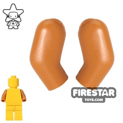 LEGO Mini Figure Arms - Pair - Medium Dark Flesh