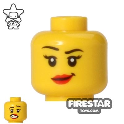 LEGO Mini Figure Heads - Half Smile/Scared YELLOW