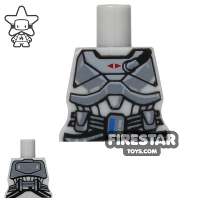 Arealight Mini Figure Torso - Space Armour - Light Blueish Gray